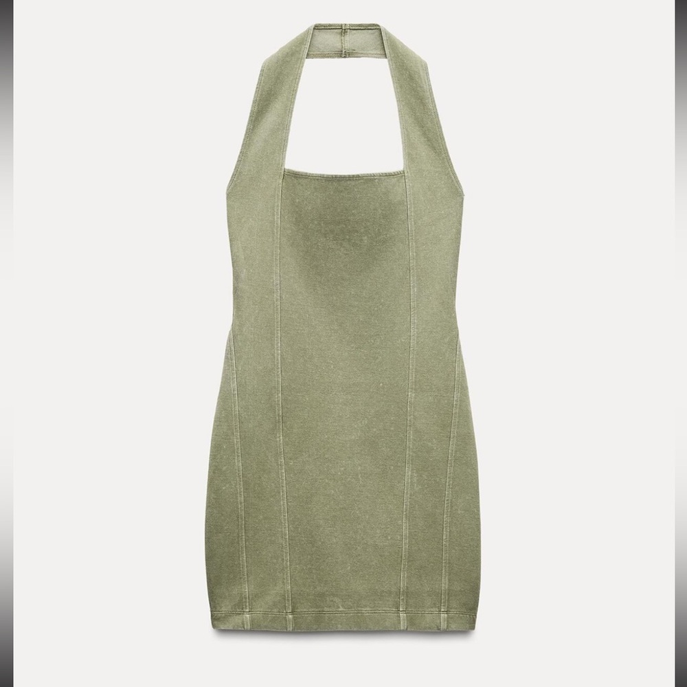 Zara washed effect halter dress